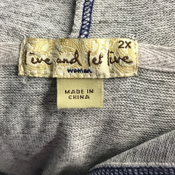 LIVE & LET LIVE WOMAN Hooded Zip-Up Sweater - Picture 3 of 8